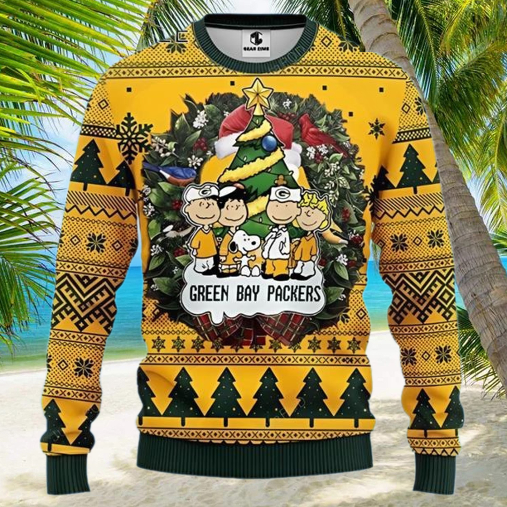 Peanuts Snoopy Green Bay Packers Ugly Christmas Sweater Peanuts Snoopy Green Bay Packers Ugly Christmas Sweater