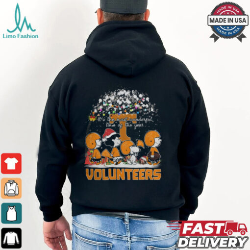 Peanuts Tennessee Volunteers It’s The Most Wonderful Time Of The Year Winter Shirt