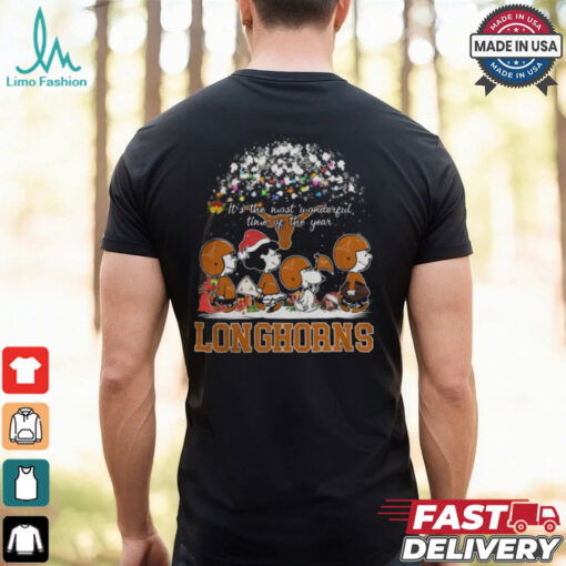 Peanuts Texas Longhorns It’s The Most Wonderful Time Of The Year Winter Shirt