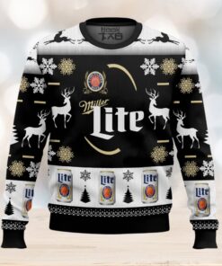 Personalized Black Miller Lite Ugly Sweater