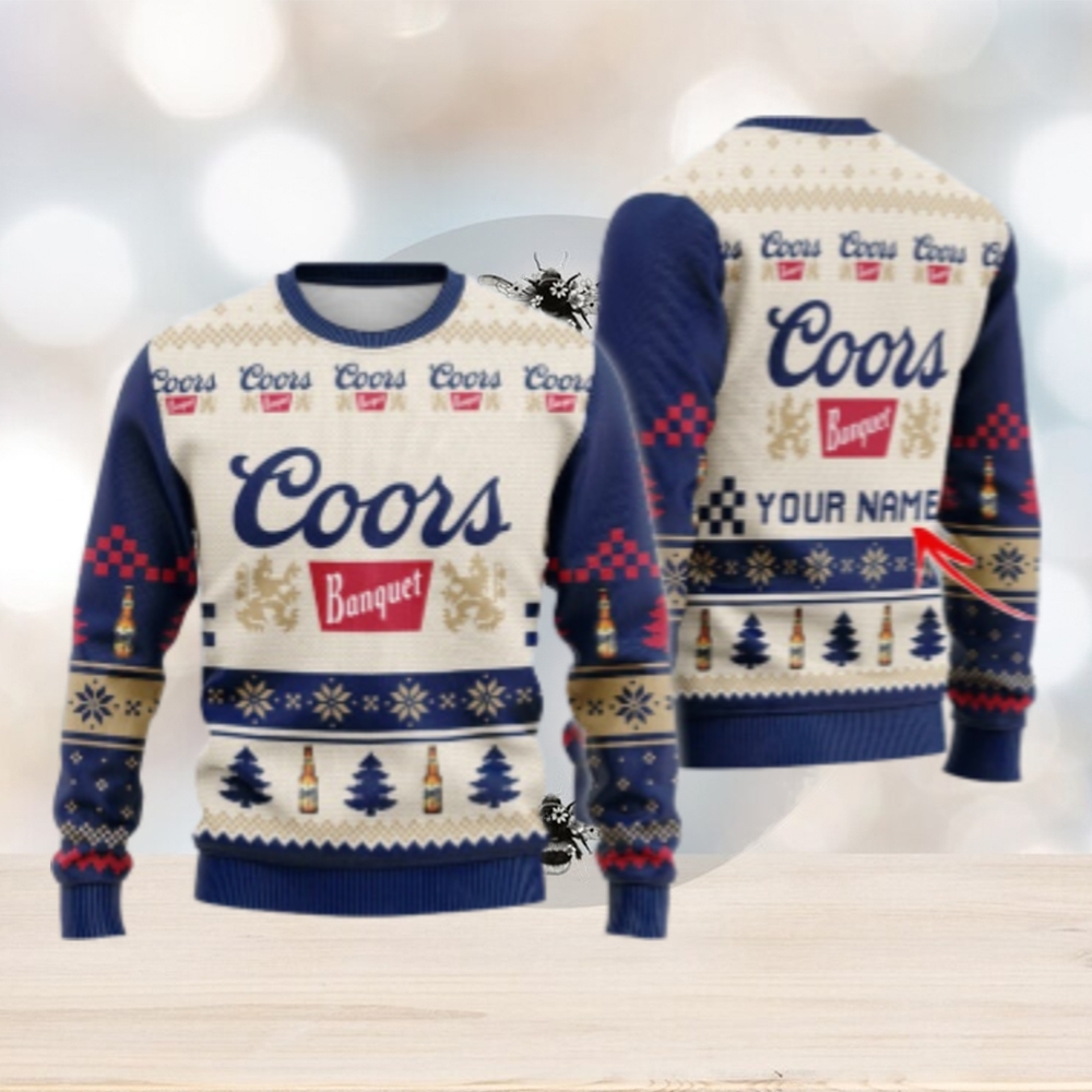 Personalized Coors Banquet Classic Ugly Christmas Sweater Personalized Coors Banquet Classic Ugly Christmas Sweater
