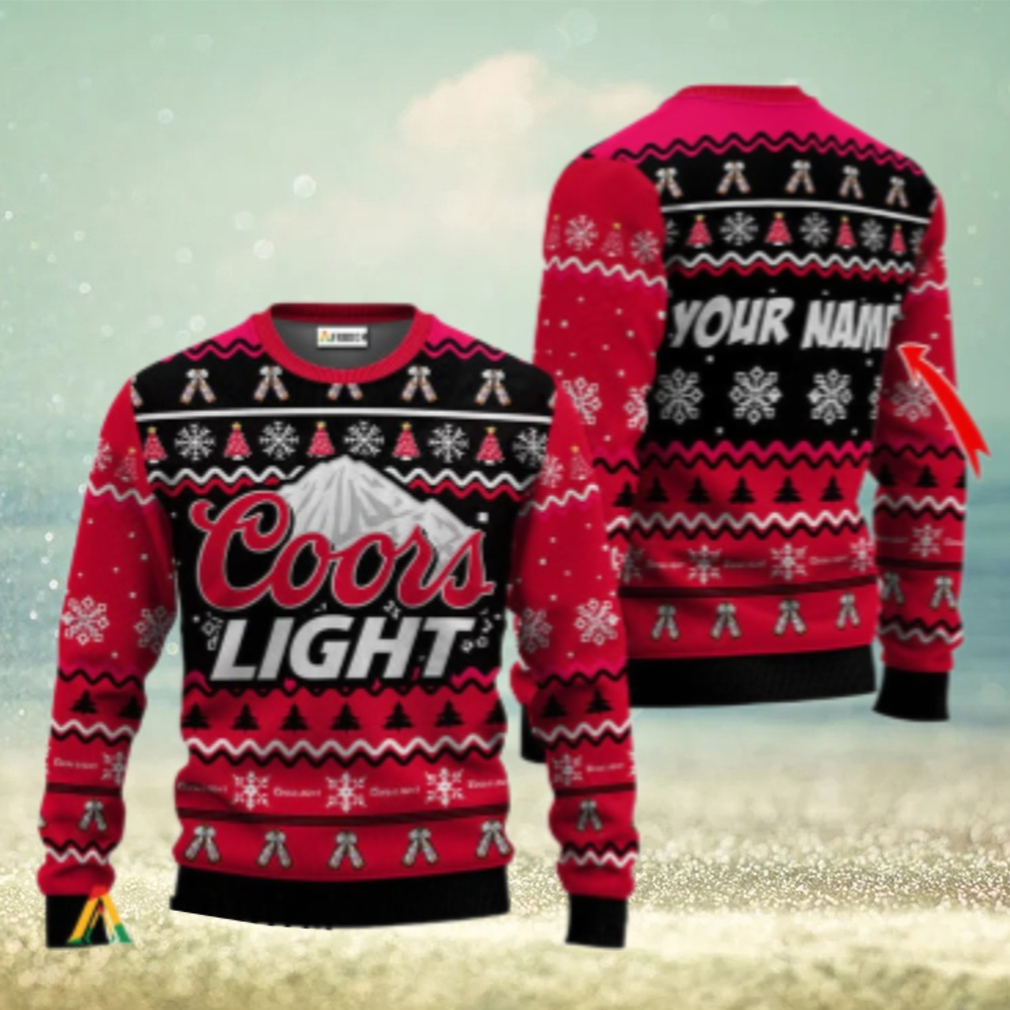 Personalized Coors Light Holiday Cheer Ugly Sweater Personalized Coors Light Holiday Cheer Ugly Sweater