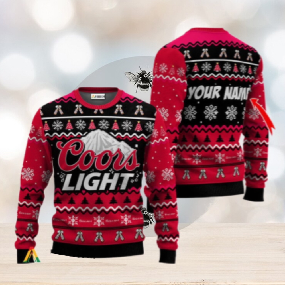Personalized Coors Light Holiday Cheer Ugly Sweater Personalized Coors Light Holiday Cheer Ugly Sweater