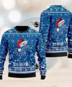 Personalized Dodgers Santa Hat Ugly Christmas Sweater