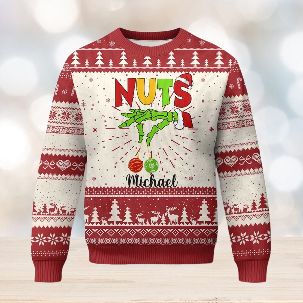 Personalized Matching Couple Ugly Christmas Sweater Custom Name Chestnuts Xmas Funny Nuts TS02 Personalized Matching Couple Ugly Christmas Sweater Custom Name Chestnuts Xmas Funny Nuts TS02