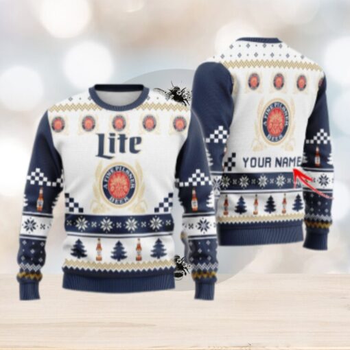 Personalized Miller Lite Classic Ugly Christmas Sweater
