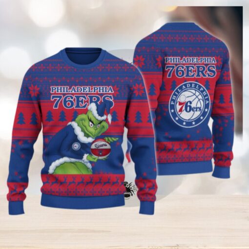 Philadelphia 76ers Grinch Christmas Ugly Sweater