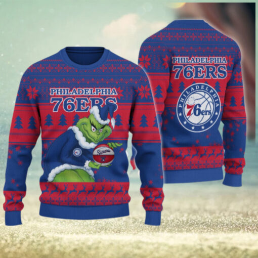 Philadelphia 76ers Grinch Christmas Ugly Sweater