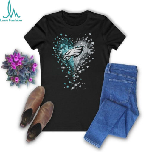 Philadelphia Eagles Crystal Heart Shirt