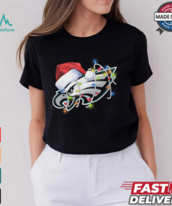 Philadelphia Eagles Santa Hat Christmas Light 2024 Shirt
