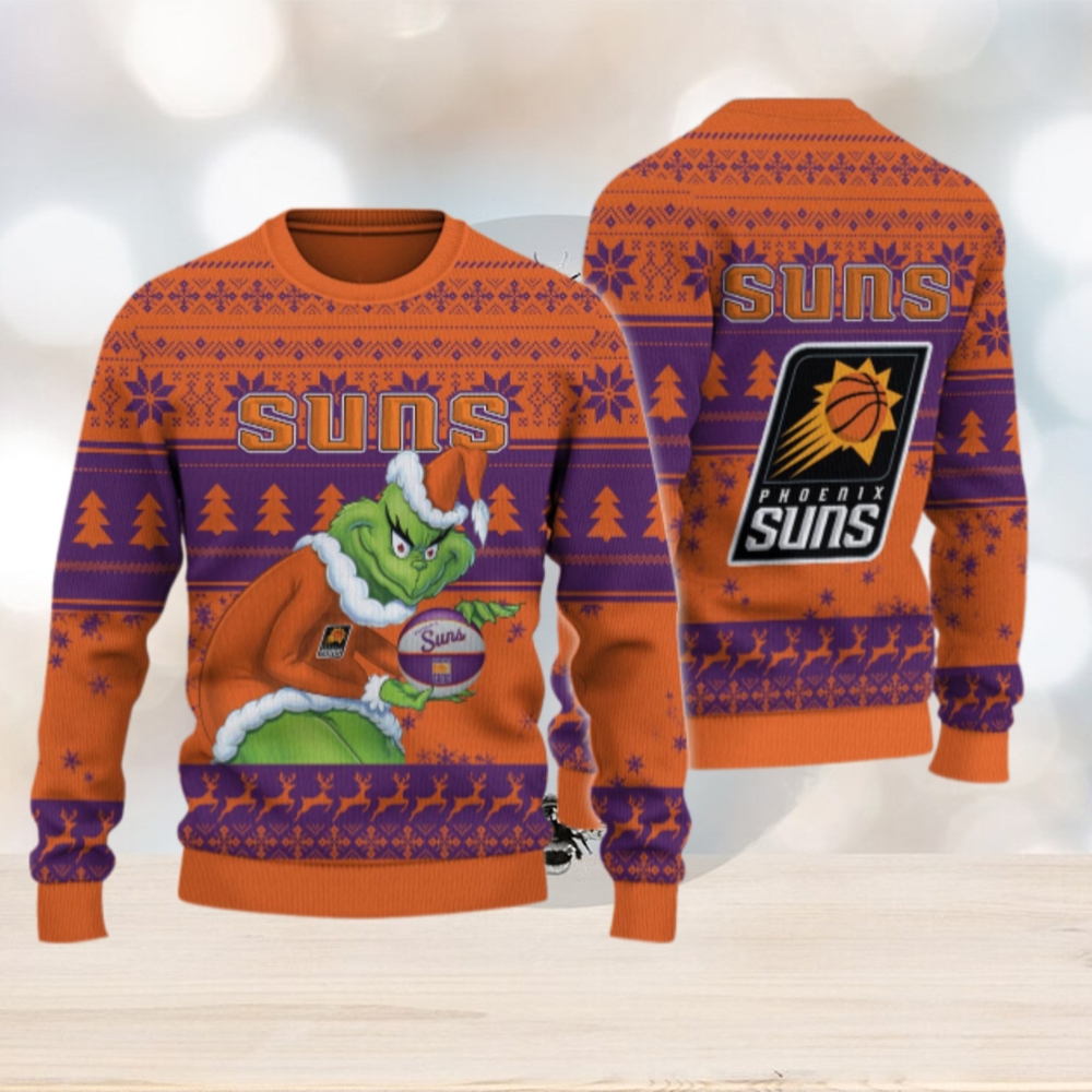 Phoenix Suns Grinch Christmas Ugly Sweater Phoenix Suns Grinch Christmas Ugly Sweater