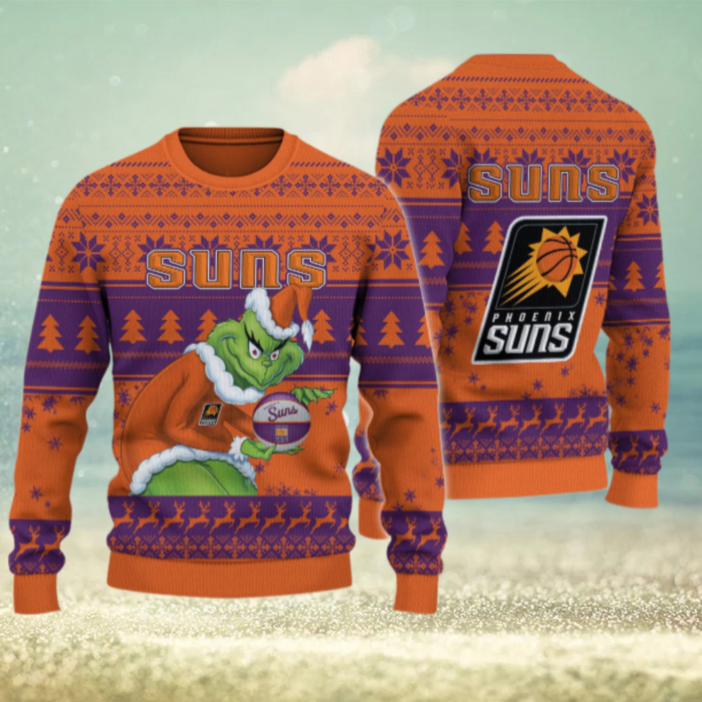 Phoenix Suns Grinch Christmas Ugly Sweater Phoenix Suns Grinch Christmas Ugly Sweater