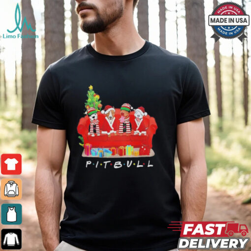 Pit Bull Friends Merry Christmas shirt