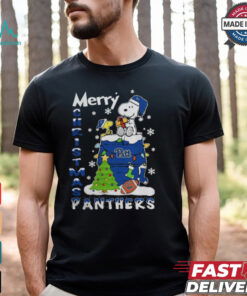 Pittsburgh Panthers Snoopy And Woodstock Merry Christmas Shirt