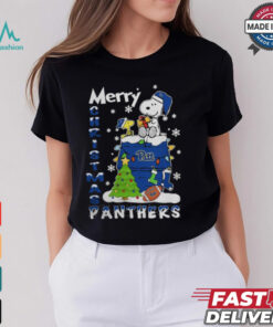 Pittsburgh Panthers Snoopy And Woodstock Merry Christmas Shirt