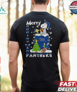 Pittsburgh Panthers Snoopy And Woodstock Merry Christmas Shirt