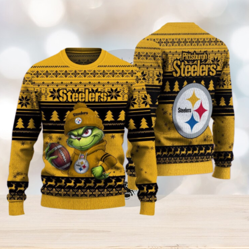 Pittsburgh Steelers The Grinch Ugly Christmas Sweater NFL Xmas Gift