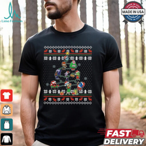 Pixar Inside Out 2 Characters Christmas Tree Light Shirt