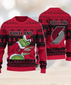 Portland Trail Blazers Grinch Christmas Ugly Sweater
