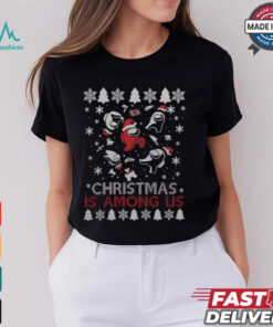 PrintBar Christmas is Among Us   Funny Santa Claus Hat T Shirt