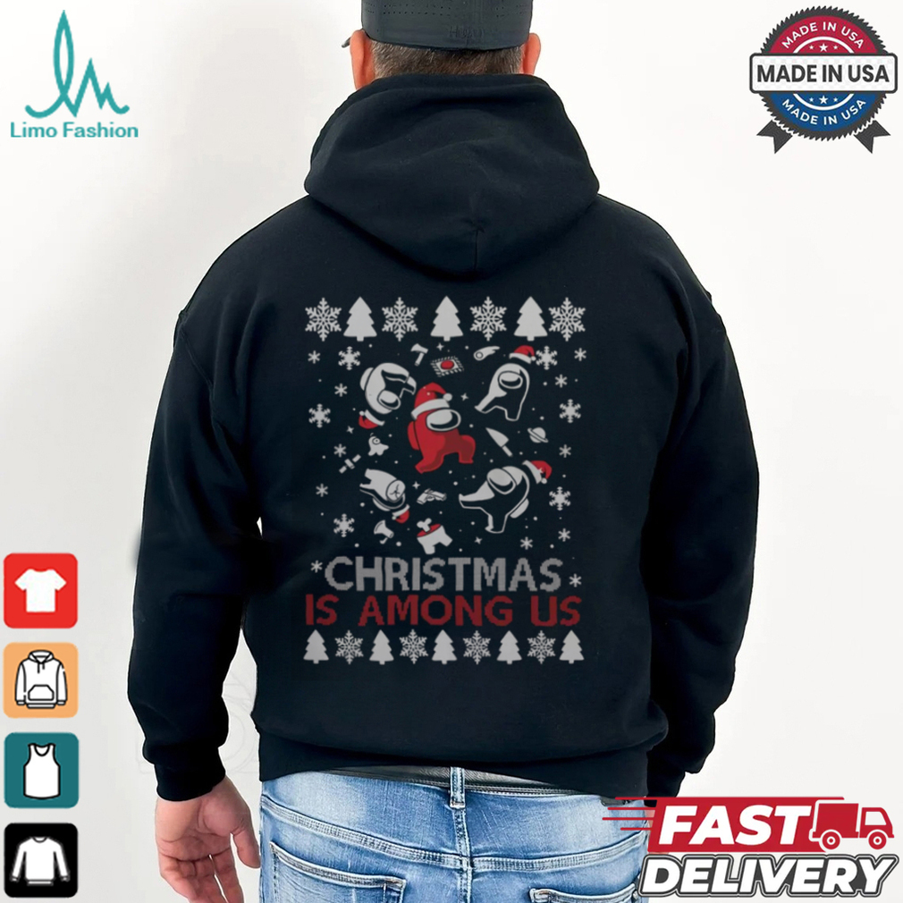 PrintBar Christmas is Among Us Funny Santa Claus Hat T Shirt PrintBar Christmas is Among Us Funny Santa Claus Hat T Shirt