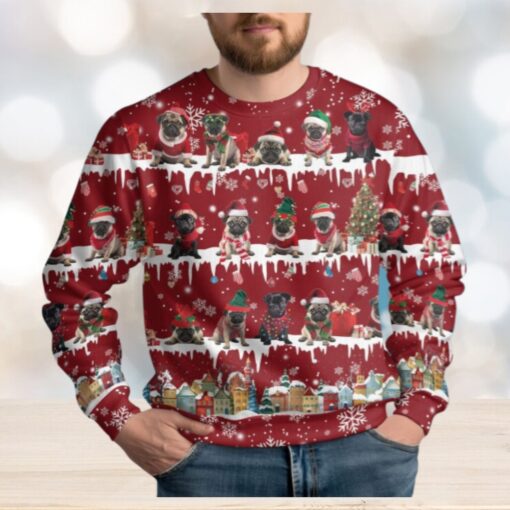 Pug Dog Ugly Christmas Sweater, Pet Lover Xmas Sweater