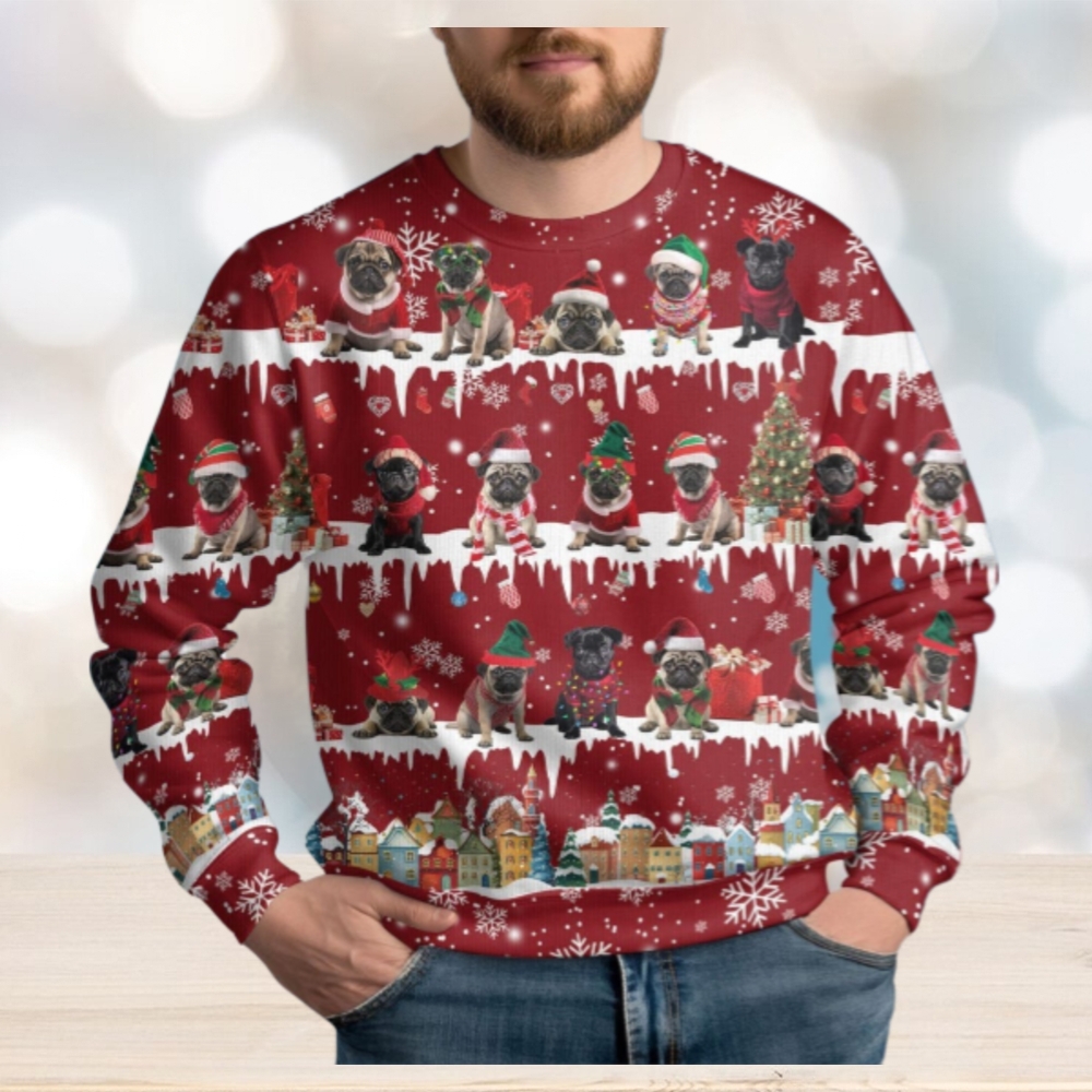 Pug Dog Ugly Christmas Sweater, Pet Lover Xmas Sweater Pug Dog Ugly Christmas Sweater, Pet Lover Xmas Sweater