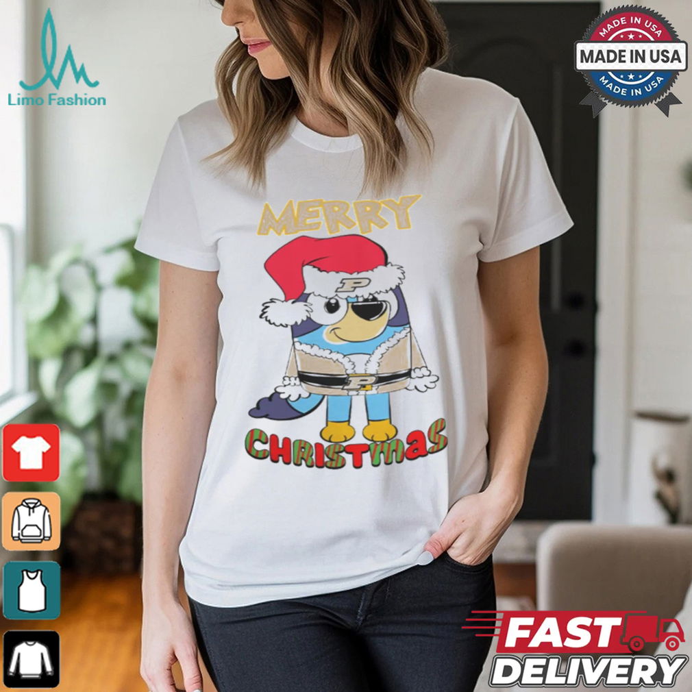 Purdue Boilermakers Bluey Merry Christmas 2024 Shirt Purdue Boilermakers Bluey Merry Christmas 2024 Shirt