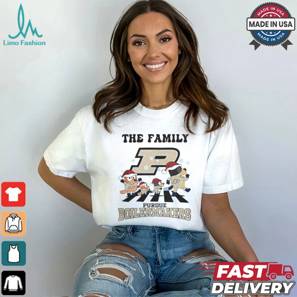 Purdue Boilermakers X Family Bluey Merry Christmas 2024 Shirt Purdue Boilermakers X Family Bluey Merry Christmas 2024 Shirt