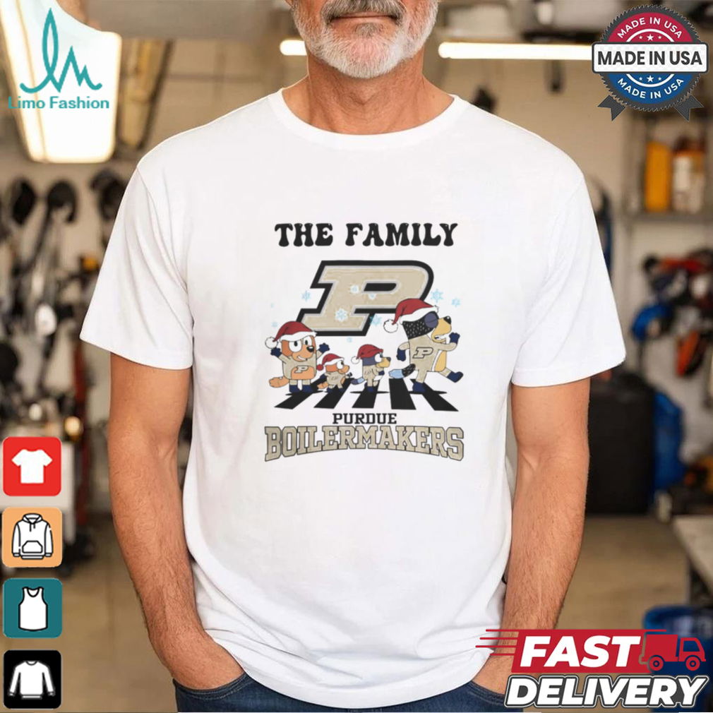 Purdue Boilermakers X Family Bluey Merry Christmas 2024 Shirt Purdue Boilermakers X Family Bluey Merry Christmas 2024 Shirt
