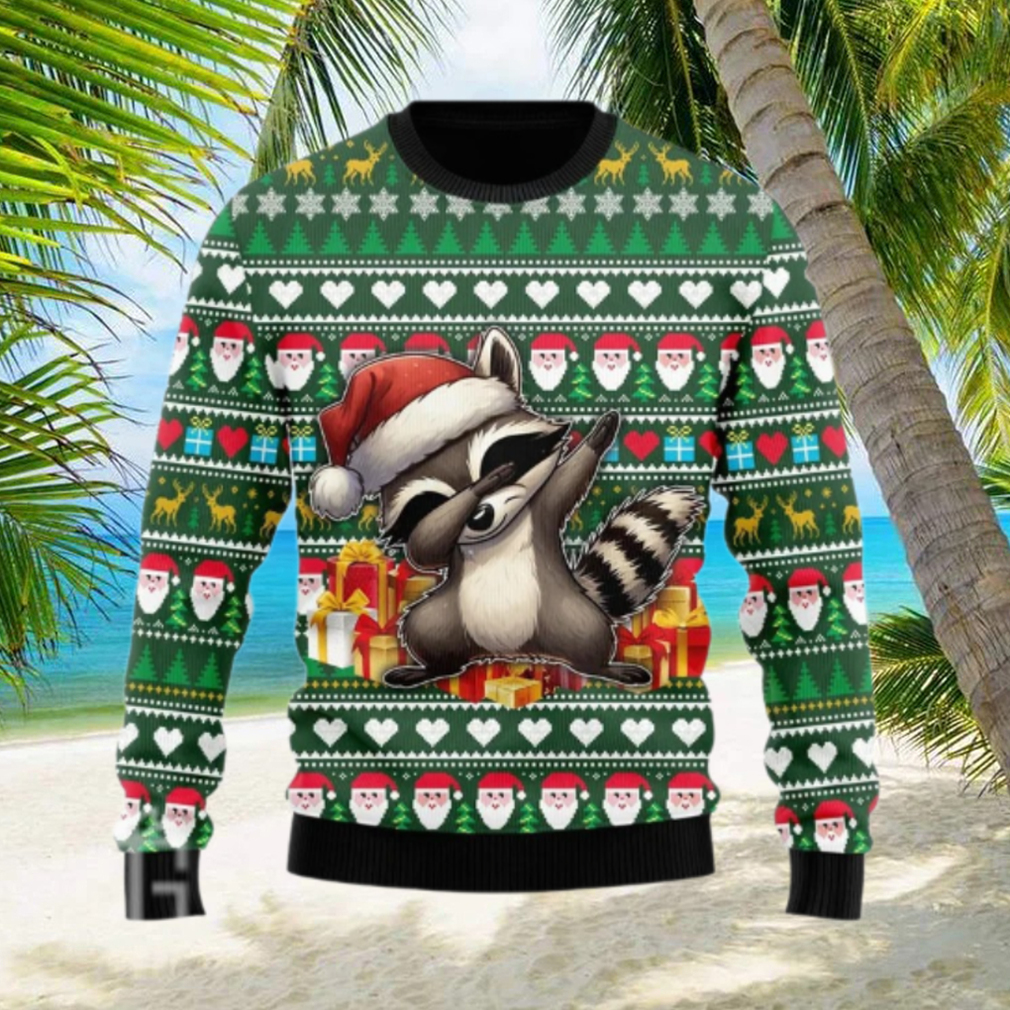 Raccoon Drabbing Christmas Ugly Sweater Raccoon Drabbing Christmas Ugly Sweater