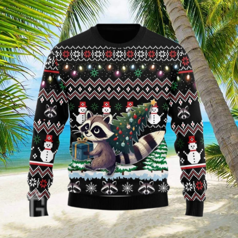 Raccoon Ugly Christmas Sweater Raccoon Ugly Christmas Sweater