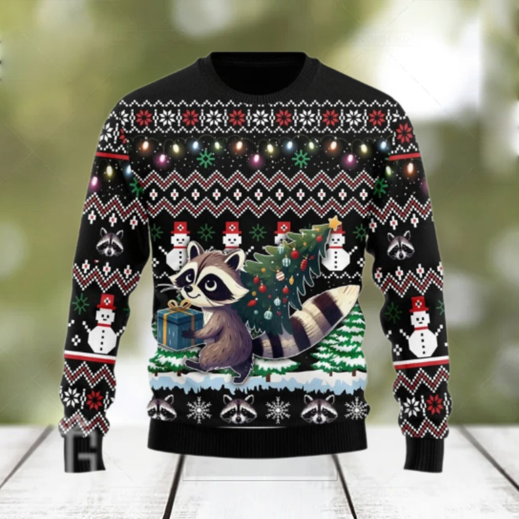 Raccoon Ugly Christmas Sweater Raccoon Ugly Christmas Sweater