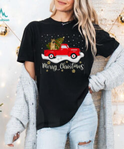 Red Truck Merry Christmas Tree German Shepherd Christmas German Shepherd T Shirt