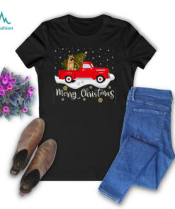 Red Truck Merry Christmas Tree German Shepherd Christmas German Shepherd T Shirt