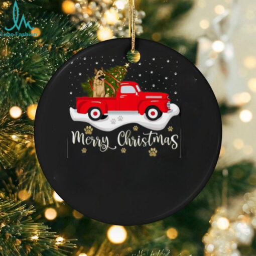 Red Truck Merry Christmas Tree German Shepherd Christmas German Shepherd T Shirt