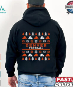 Retro Denver Football Pattern Christmas Shirt