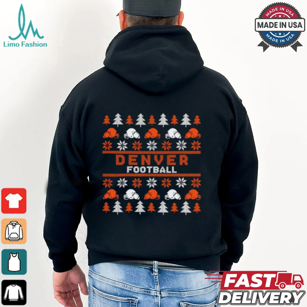 Retro Denver Football Pattern Christmas Shirt Retro Denver Football Pattern Christmas Shirt