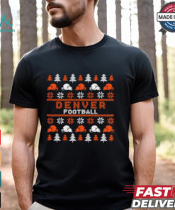 Retro Denver Football Pattern Christmas Shirt