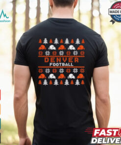 Retro Denver Football Pattern Christmas Shirt