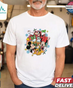Retro Disneyland Mickey And Friends Christmas Shirt