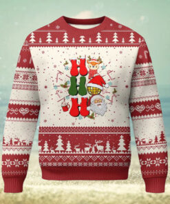 Retro Groovy Christmas Ho Ho Ho Reindeer Disco Ball Santa Xmas Ugly Christmas Sweater