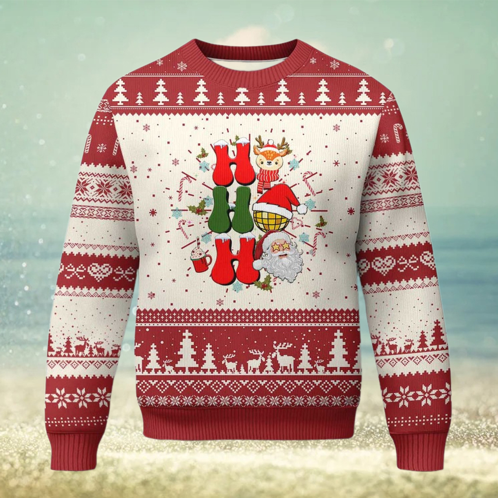 Retro Groovy Christmas Ho Ho Ho Reindeer Disco Ball Santa Xmas Ugly Christmas Sweater Retro Groovy Christmas Ho Ho Ho Reindeer Disco Ball Santa Xmas Ugly Christmas Sweater