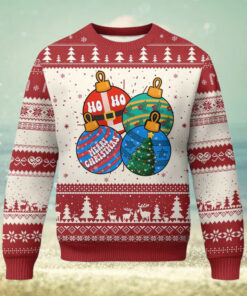 Retro Groovy Merry Christmas Ornament Ho Ho Ho Ugly Christmas Sweater