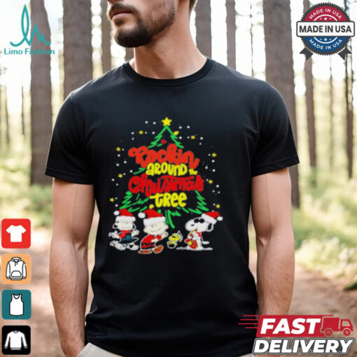 Rockin peanut around christmas tree shirt