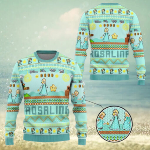 Rosalina Princess Ugly Sweater, Mario Characters Holiday Sweater