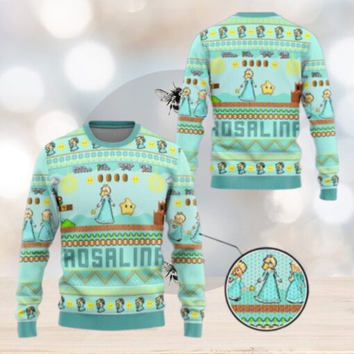 Rosalina Princess Ugly Sweater, Mario Characters Holiday Sweater