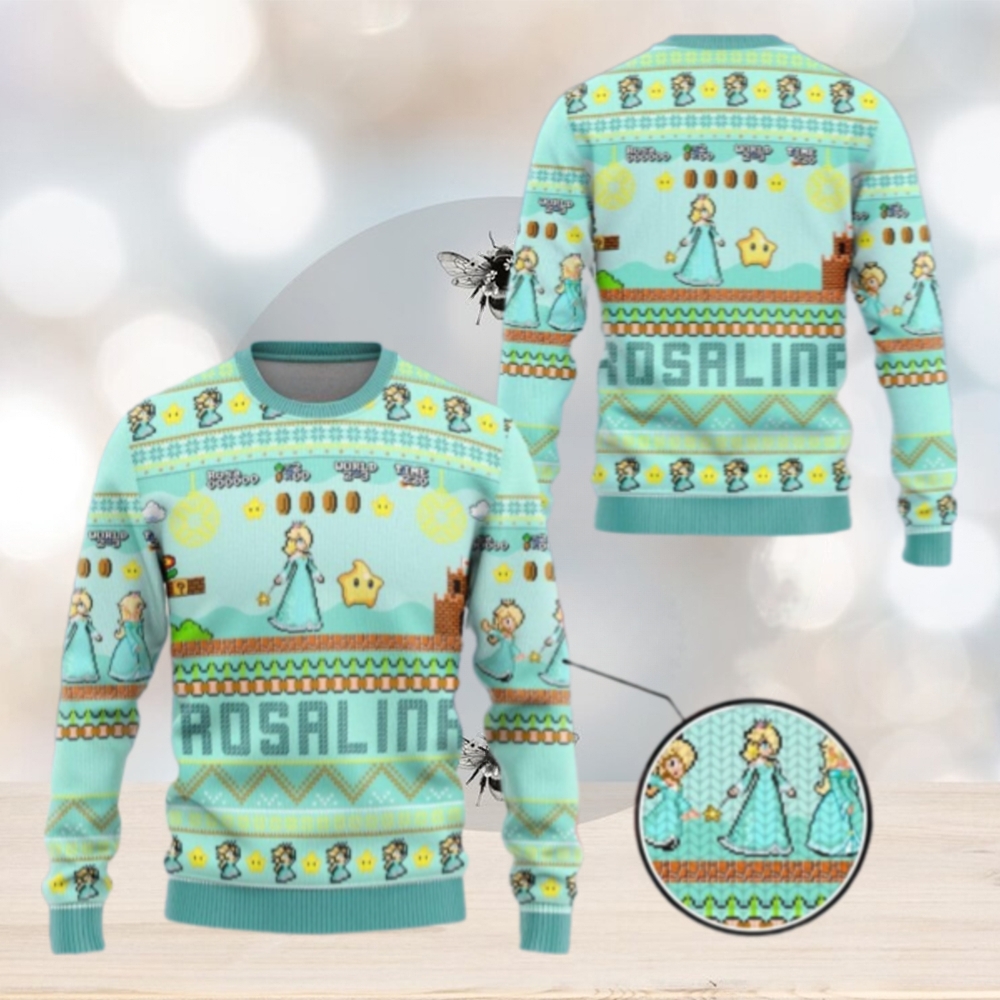 Rosalina Princess Ugly Sweater, Mario Characters Holiday Sweater Rosalina Princess Ugly Sweater, Mario Characters Holiday Sweater