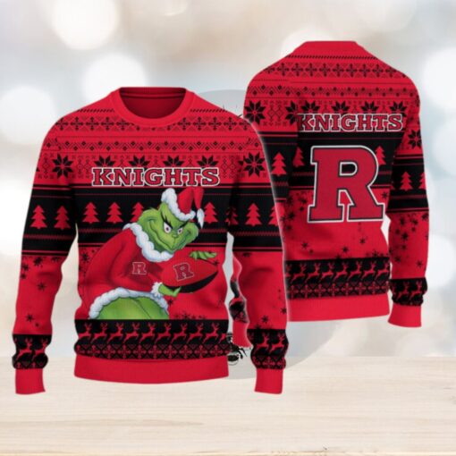 Rutgers Scarlet Knights Grinch Ugly Christmas Sweater
