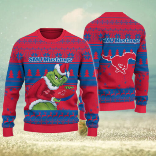 SMU Mustangs Grinch Ugly Christmas Sweater